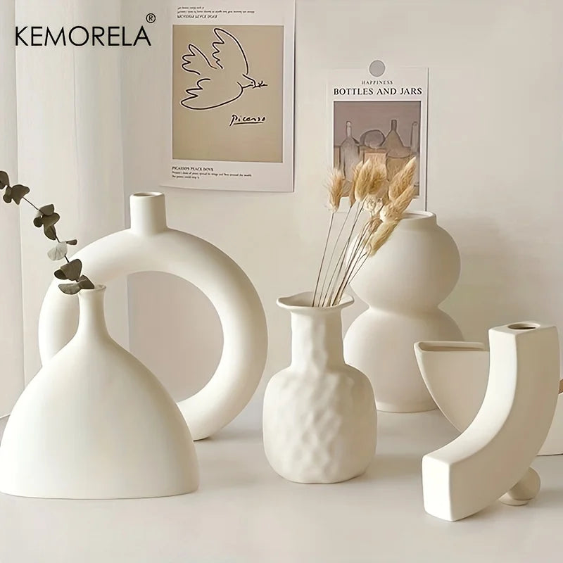 Nordic Circle Ceramic Vase